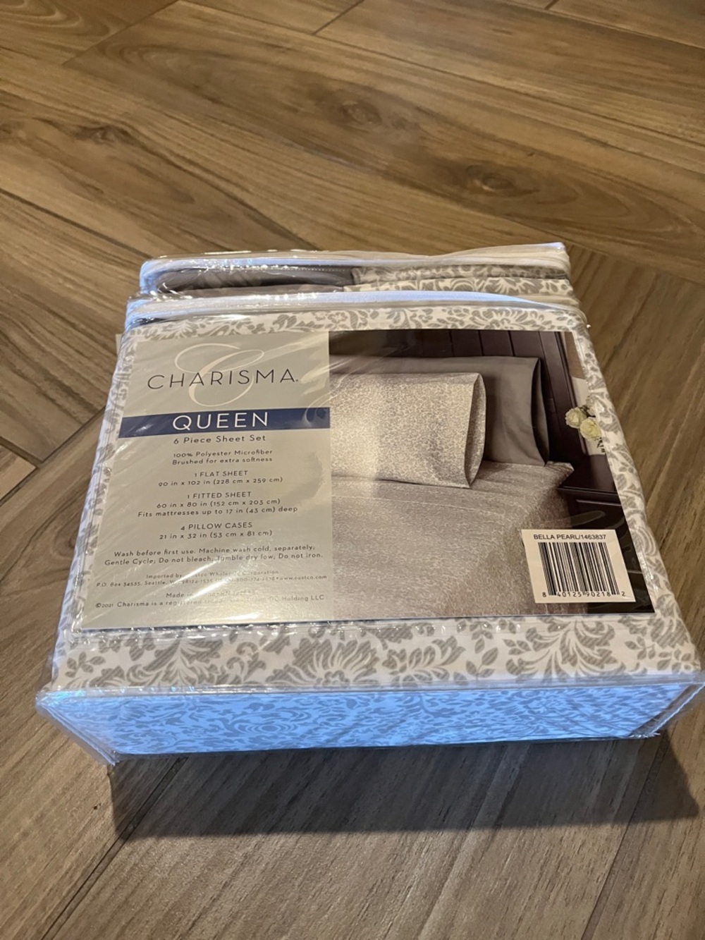 Charisma Queen Sheet Set in Pearl 6 pieces 4 pillow cases